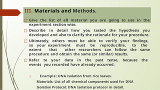 Science Report Rationale Example Scientific Report Writing.pptx how to write | PPTX