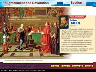 Section 1
Enlightenment and Revolution
 