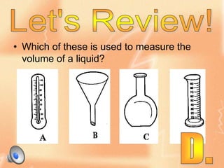 Volume Measuring Liquid Machine Scientific tools measuring volume | PPSX