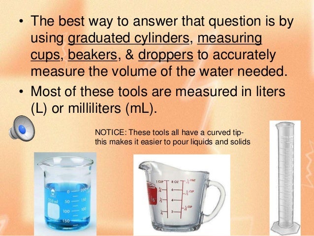 Determining volume   liquids, solids, regular shapes and 
