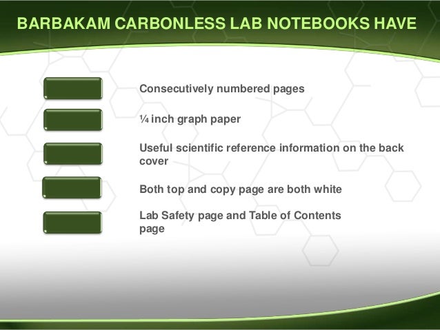 lab notebooks carbon copy