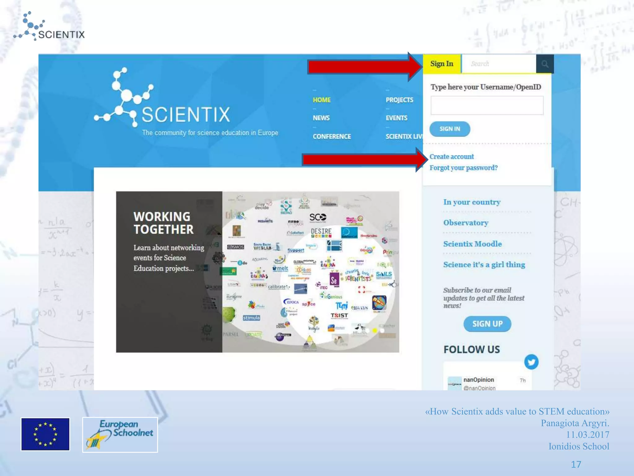 «How Scientix adds value to STEM education»
Panagiota Argyri.
11.03.2017
Ionidios School
17
 