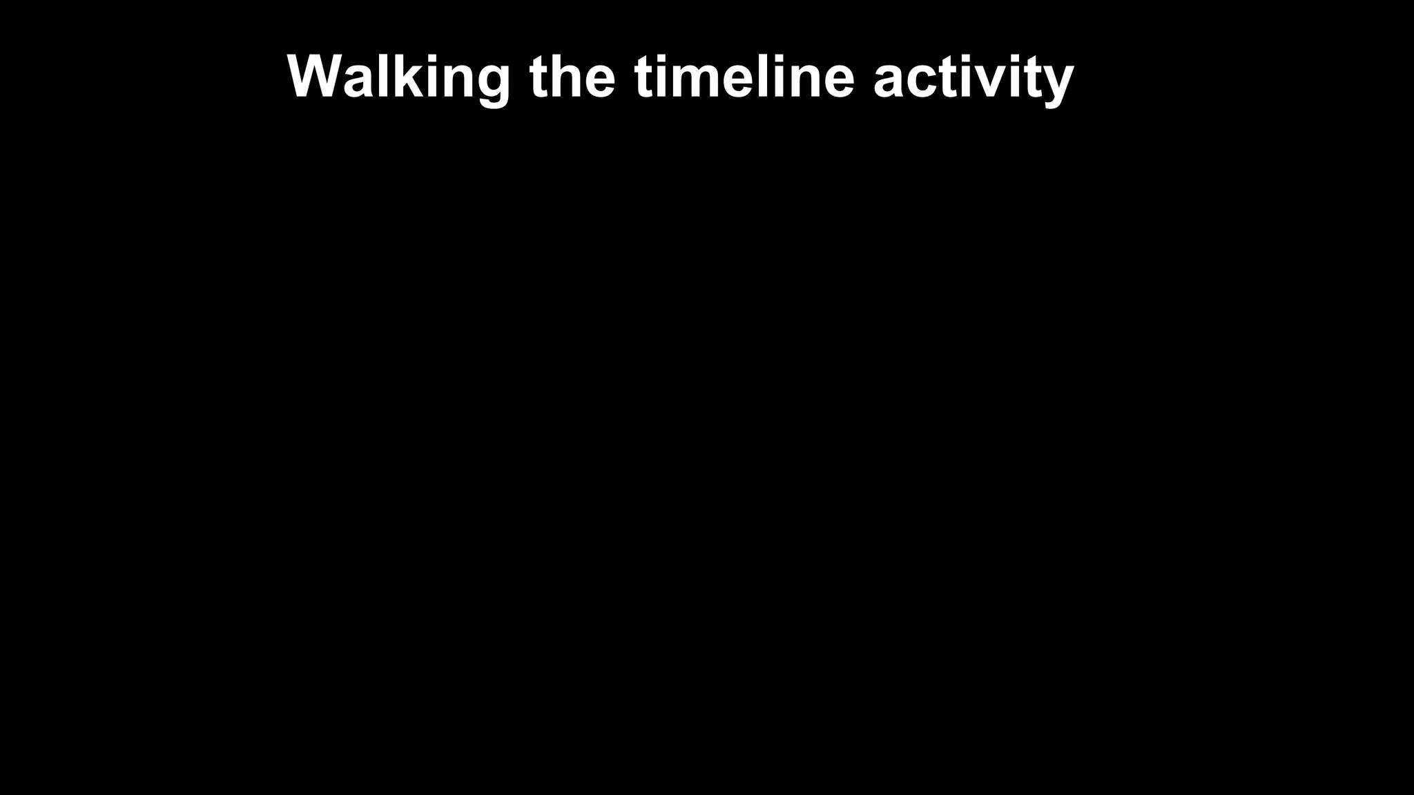 Walking the timeline activity
 