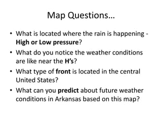 weather instruments and maps, no video ppt