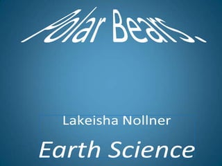 Polar Bears. Lakeisha Nollner Earth Science 