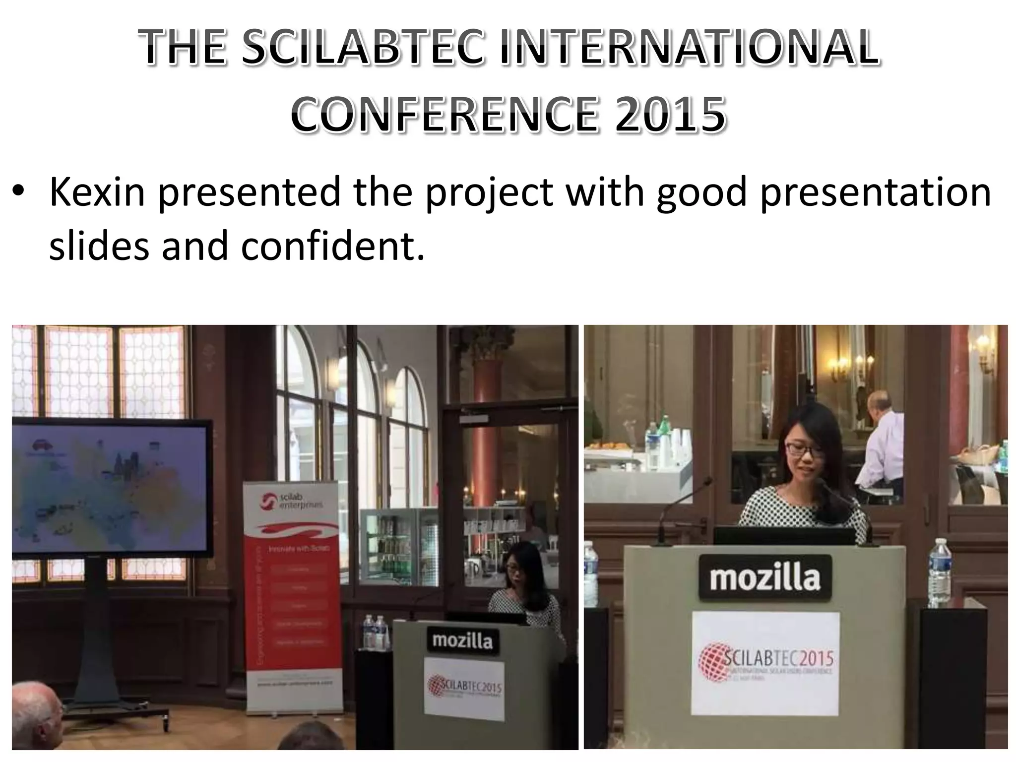 • Kexin presented the project with good presentation
slides and confident.
 