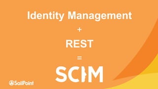 Copyright © SailPoint Technologies, Inc. 2016 All rights reserved.
Identity Management
+
REST
=
 