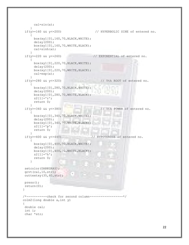Scientific calculator in c PDF