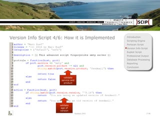 Advanced Nmap NSE Scripting for IT Security Professionals | PPT