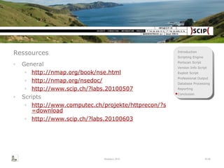 Advanced Nmap NSE Scripting for IT Security Professionals | PPT