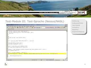 Test-Module III: Test-Sprache (Nessus/NASL) 