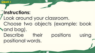 Positional Objects Describing Object Positions Using Reference Points and Positional Words ...