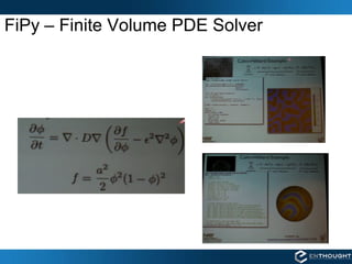 FiPy – Finite Volume PDE Solver 