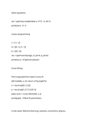 python library functions: Scipy functions.docx