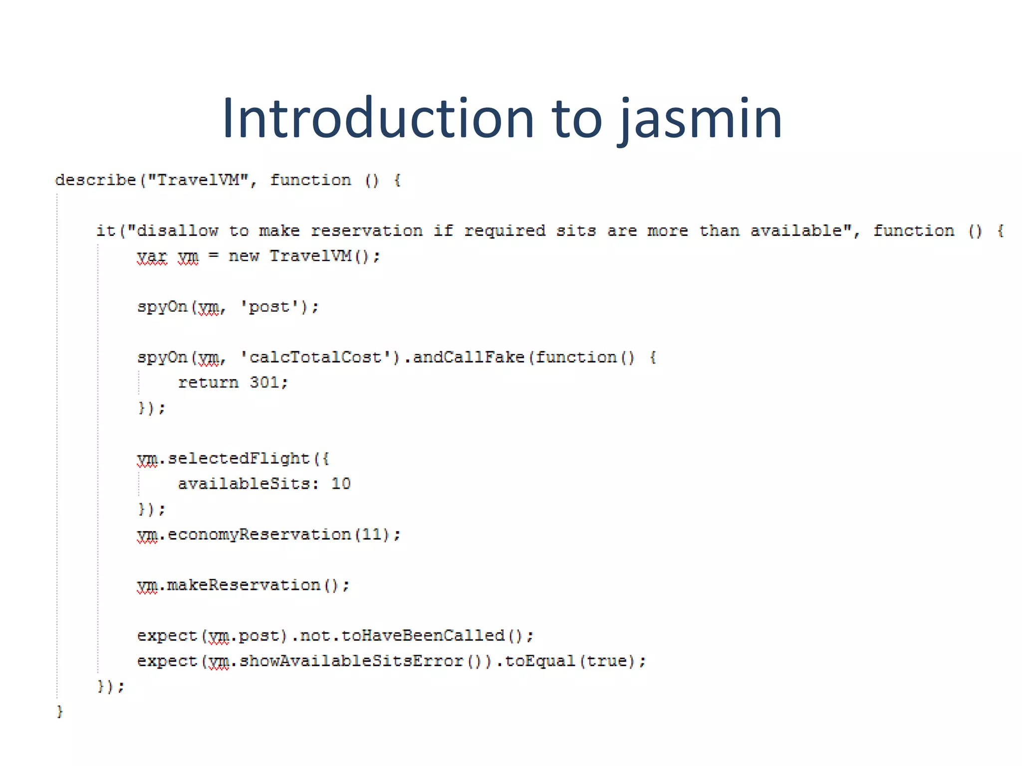 Introduction to jasmin