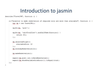 Introduction to jasmin
 