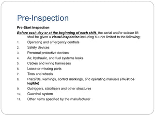 scissors-lifts-training powerpoint , related to aafe operation | PPT