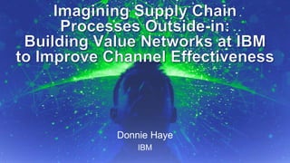 Donnie Haye 
IBM 
Sup9p/ly1 C5ha/2in 0In1sig4hts Global Summit #ImagineSC September 2014, p.1 
 