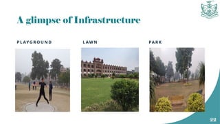 A glimpse of Infrastructure
P L AYG R O U N D L AW N PA R K
22
 