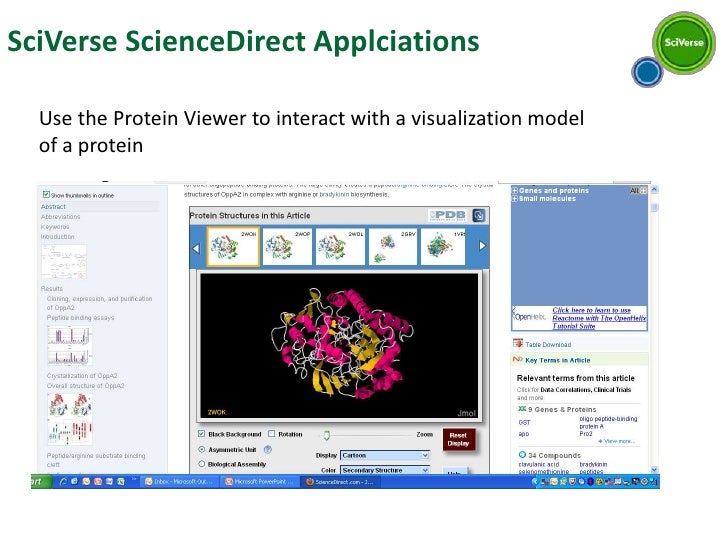 Sciverse ScienceDirect 30 life science solution Apps in 30 minutes