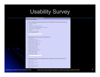 InsideNASA  Usability Study