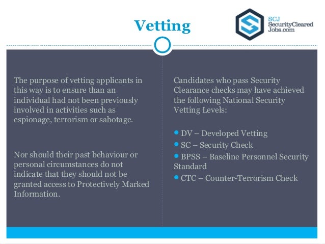 UK Security Clearance Types