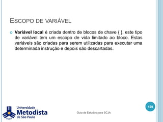 PolimorfismoQuando utilizamos polimorfismo estamos restringindo os métodos baseado no tipo de referencia do objeto, exemplo:O tipo de referencia do objeto é Comparavel e através dela podemos chamar apenas o método comparar(), não podemos chamar os métodos que foram declarados na classe Livro.185Comparavel livro = new Livro("Java com Aveia", "Rafael");Livro onlyJava = new Livro("Only Java", "Sakurai");livro.comparar(onlyJava);livro.getNome(); //Erro de compilaçãoGuia de Estudos para SCJA