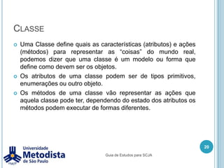 Tipo BooleanoRepresenta o valor lógico true(verdadeiro)oufalse(falso), denominado boolean.Exemplos:boolean:true, false14Guia de Estudos para SCJA