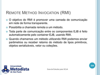 java.utilExemplo de utilização de conjunto310Conjuntopackage colecao.conjunto;importjava.util.HashSet;importjava.util.Iterator;importjava.util.Set;publicclassExemploConjunto {publicstaticvoidmain(String[] args) {        Set nomes = newHashSet();        nomes.add("Zezinho");        nomes.add("Luizinho");        nomes.add("Joãozinho");        for (Iterator it = nomes.iterator(); it.hasNext();) {            System.out.println(it.next());        }    }}JoãozinhoLuizinhoZezinhoGuia de Estudos para SCJA