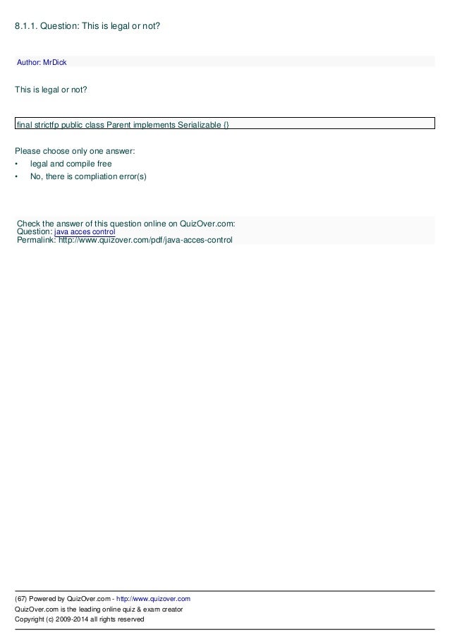 scjp questions and answers pdf free download