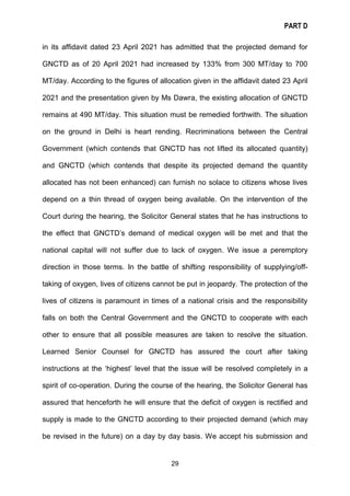 PART D
29
in its affidavit dated 23 April 2021 has admitted that the projected demand for
GNCTD as of 20 April 2021 had in...