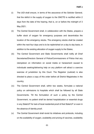 PART J
63
(i) The UOI shall ensure, in terms of the assurance of the Solicitor General,
that the deficit in the supply of ...