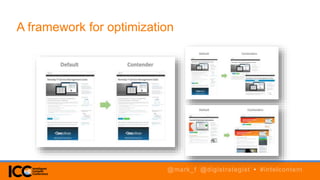 A framework for optimization
@mark_f @digistrategist • #intelcontent
 