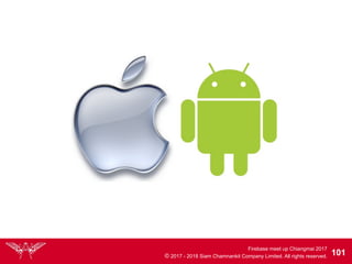 Firebase meet up Chiangmai 2017
© 2017 - 2018 Siam Chamnankit Company Limited. All rights reserved. 101
 