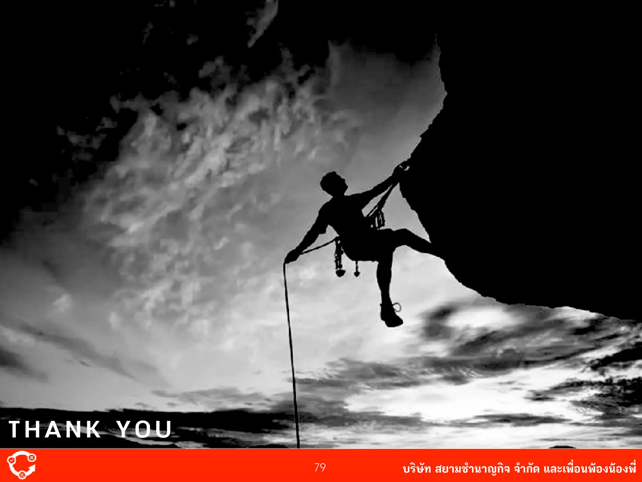 บริษัท สยาม๡ํานาญกิจ จํากัด และเพื่อนพ้องน้องพี่79
T H A N K Y O U
 