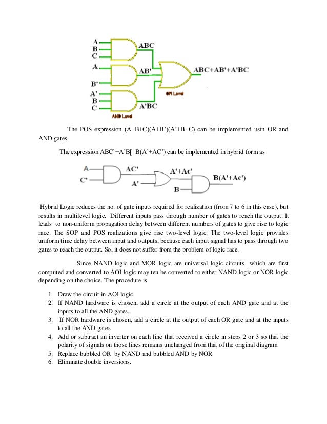 Switching circuits and logic design