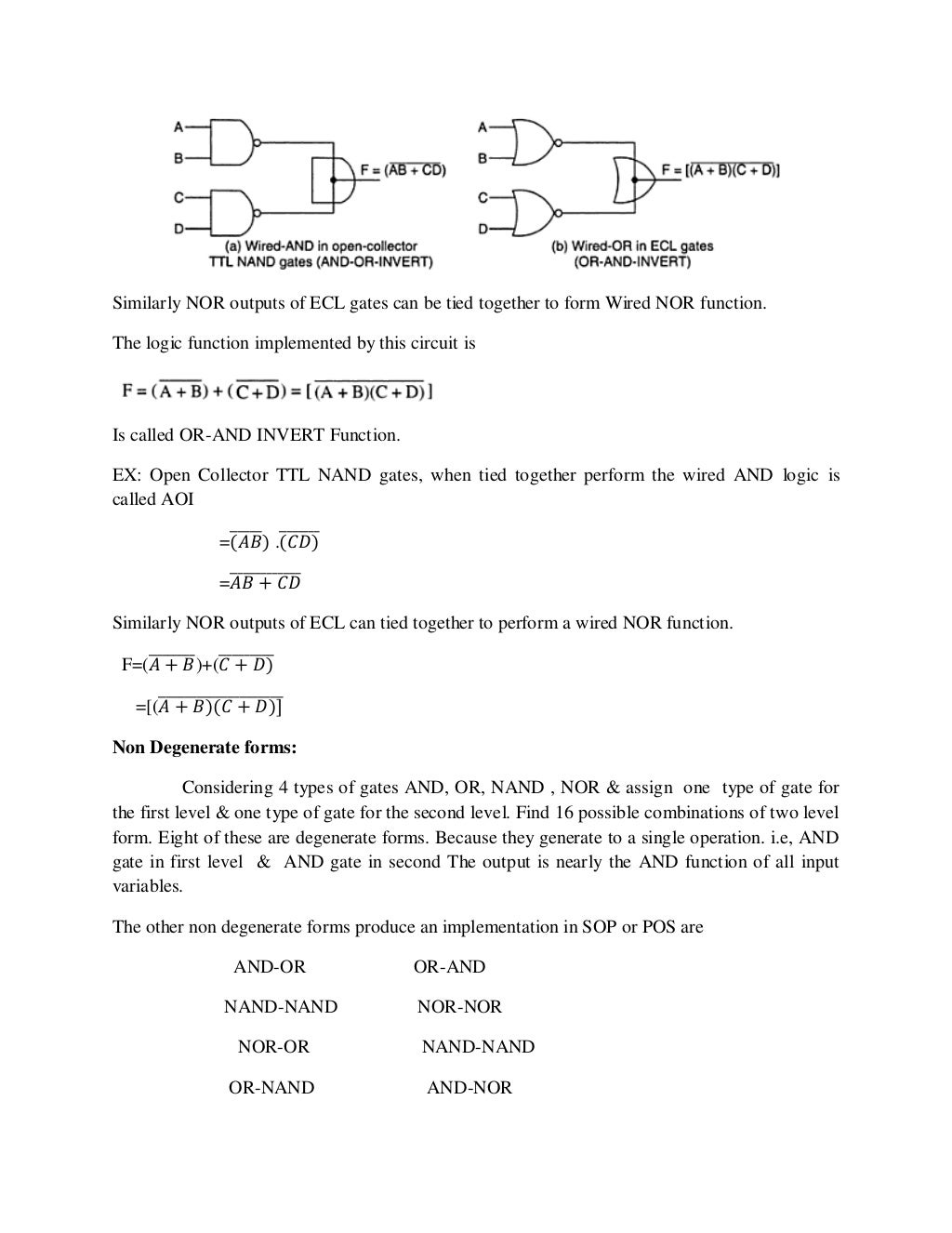 Switching circuits and logic design