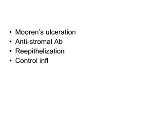 Mooren’s ulceration Anti-stromal Ab Reepithelization Control infl 