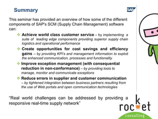 Helps link systems for tighter integration of planning and execution