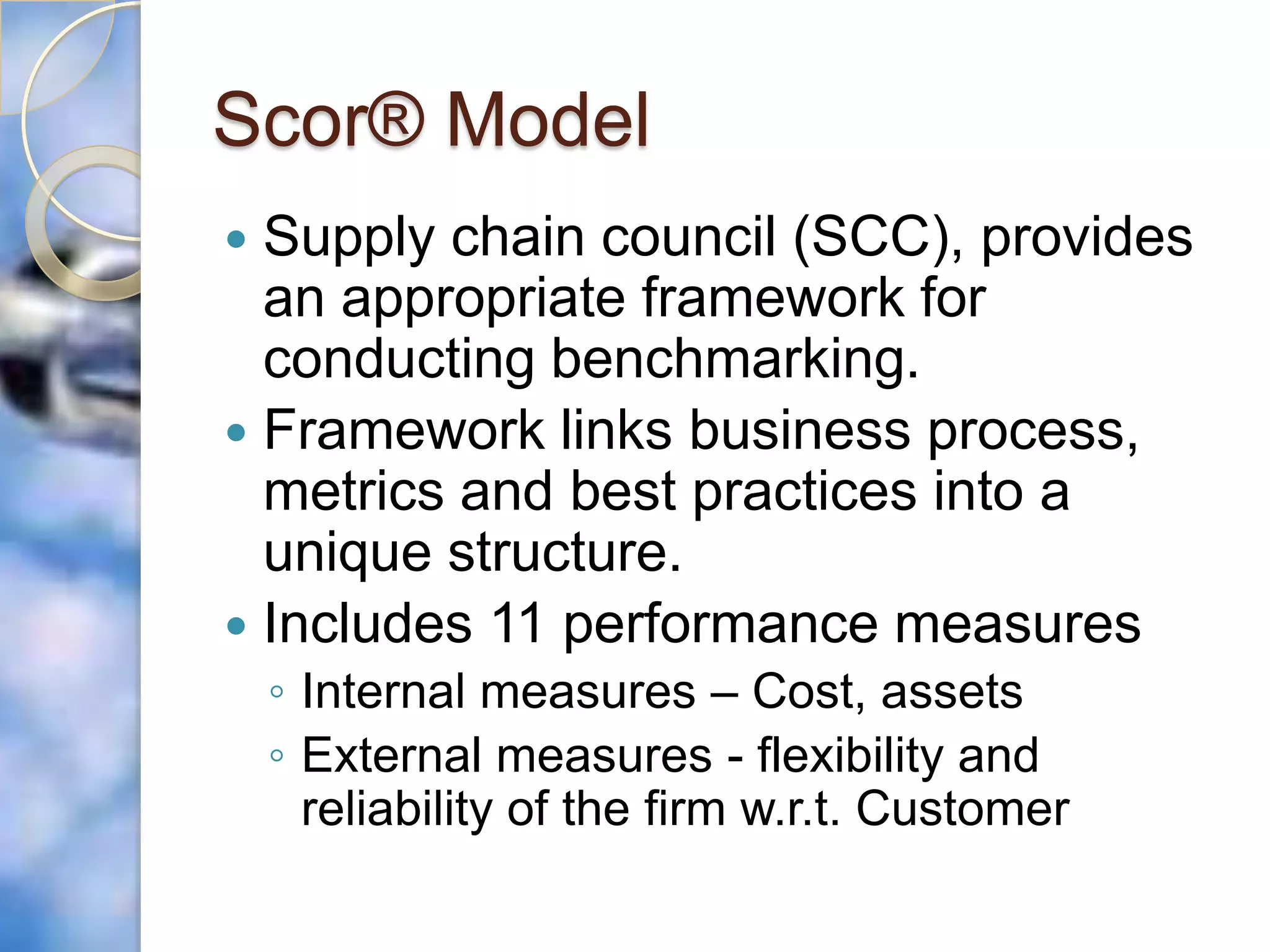 Supply Chain Benchmarking Study | PPTX