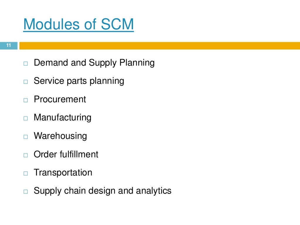 Supply Chain Management