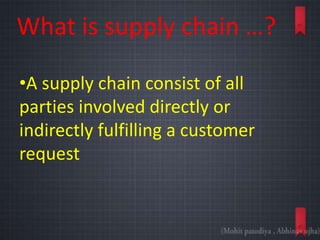 role of it in supply chain mangment system | PPTX