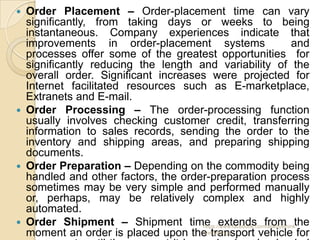 Order Placement Example Supply Chain Management, Demand and Customer Service | PPTX