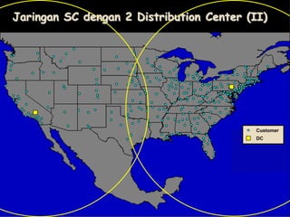 Customer
DC
Jaringan SC dengan 2 Distribution Center (II)
 