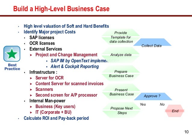 generate cost savings from supplier invoices sample business case for software purchase