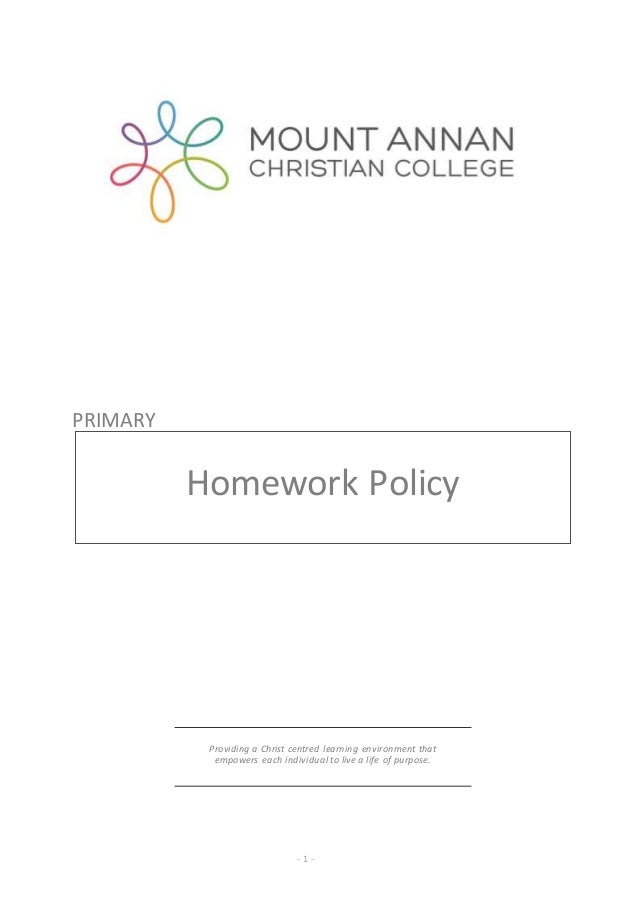 primary-homework-policy