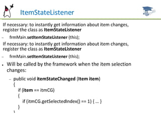 ItemStateListener 