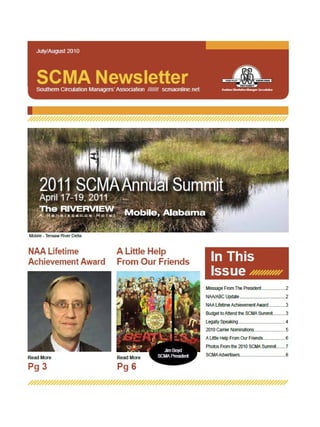SCMA Newsletter August 2010