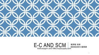 E-C AND SCMVolkswagen and VWGroupSupply.com
楊淯程 老師
B004020013 羅珮綺
1
 