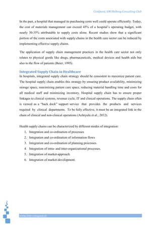 Supply Chain Management in healthcare | PDF